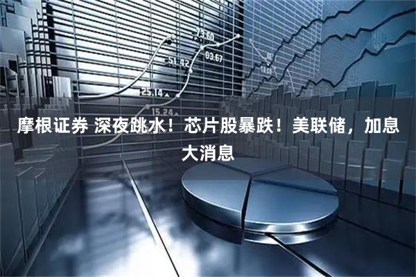 摩根证券 深夜跳水！芯片股暴跌！美联储，加息大消息
